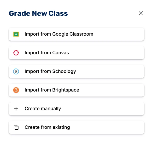 Grade New Class